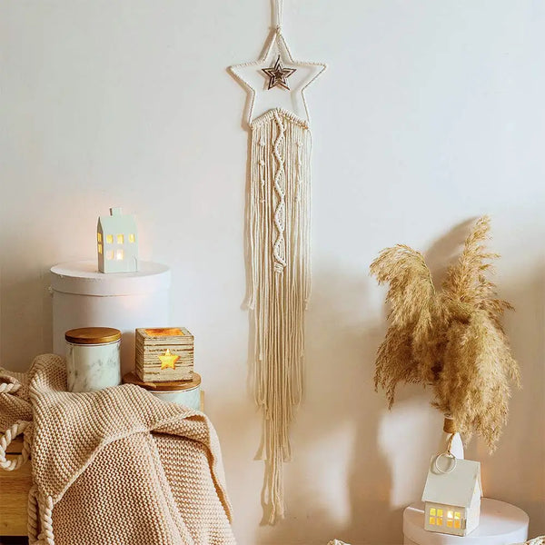Boho Moon Dream Catcher Decor