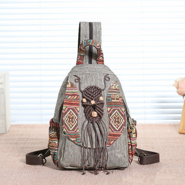 Chic Canvas Art Backpack