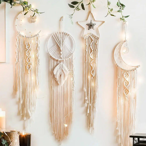 Boho Moon Dream Catcher Decor
